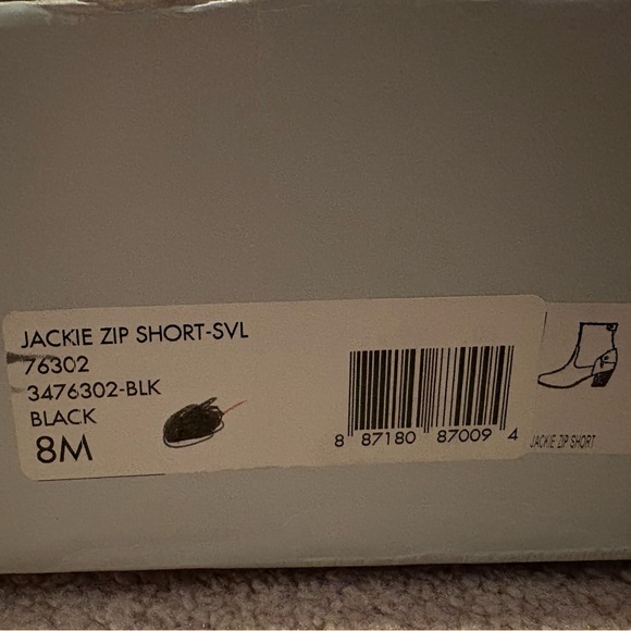 Frye Jackie Black Leather Round Toe Zip Snap Buttons Short Boots Size 8 - Picture 6 of 15